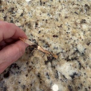 Gold-Tone Engraved Bangle Bracelet